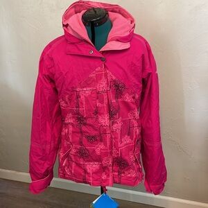 Columbia girls’ parka, deep pink, sz. 18/20.